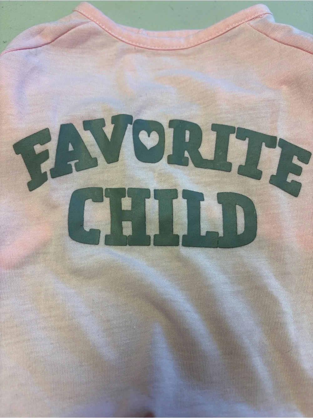 Dog Shirt Pink “Favorite Child” Sz s